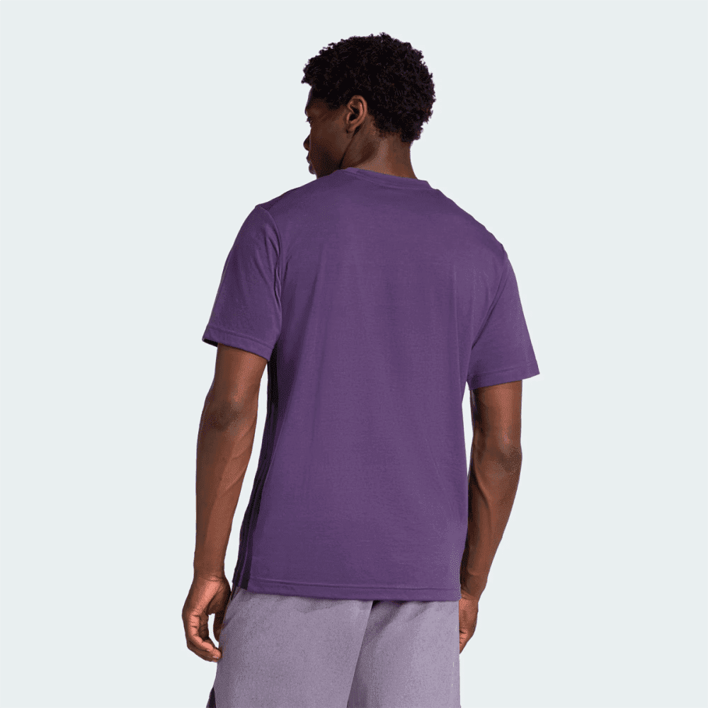 Camiseta Train Essentials Training Feelready Três Listras Roxo 2