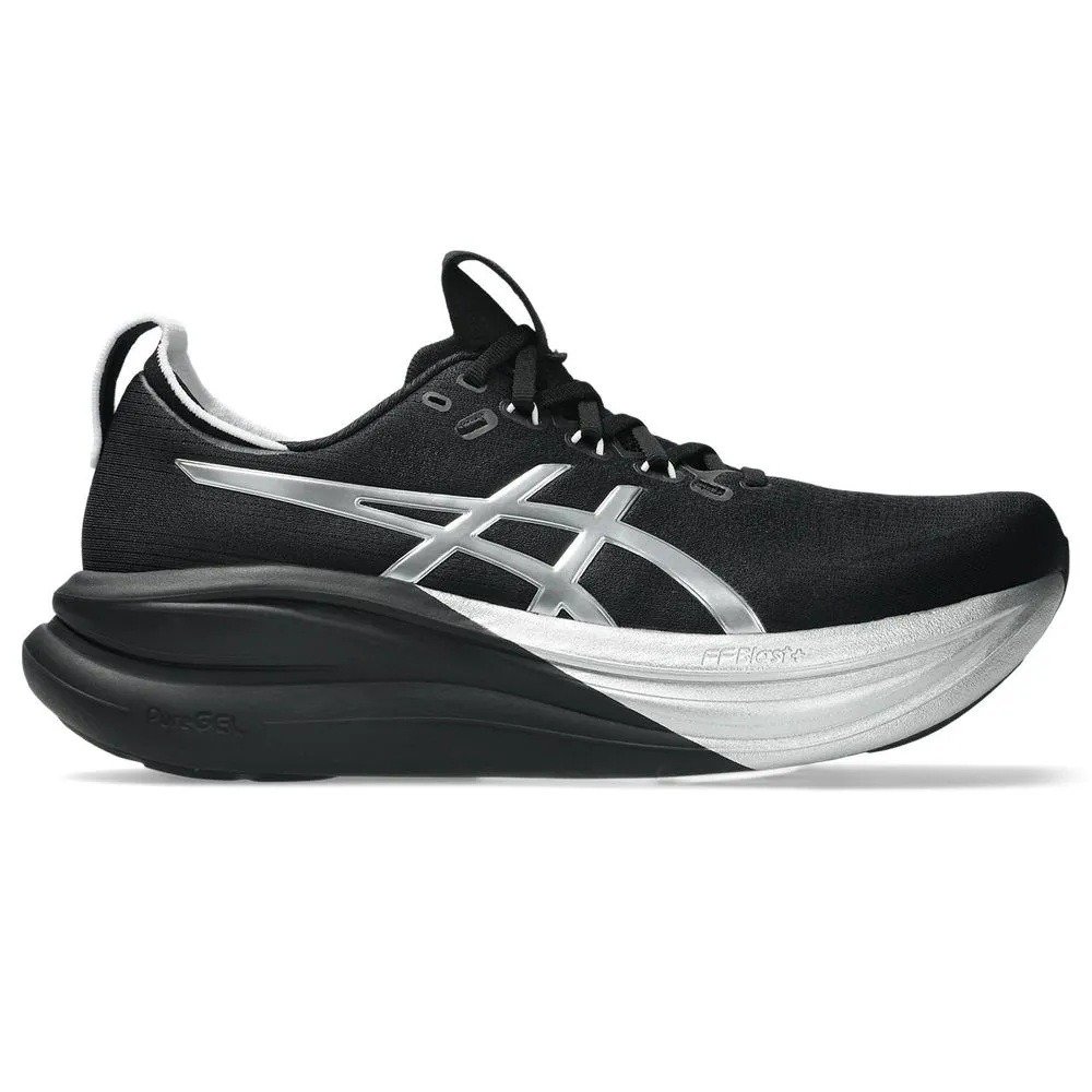 Tênis Asics Gel Nimbus 28 Platinum – masculino – preto e prata