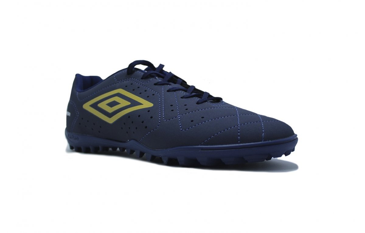 Chuteira society Umbro Neo Striker - unissex - azul marinho e dourado Azul Marinho 2
