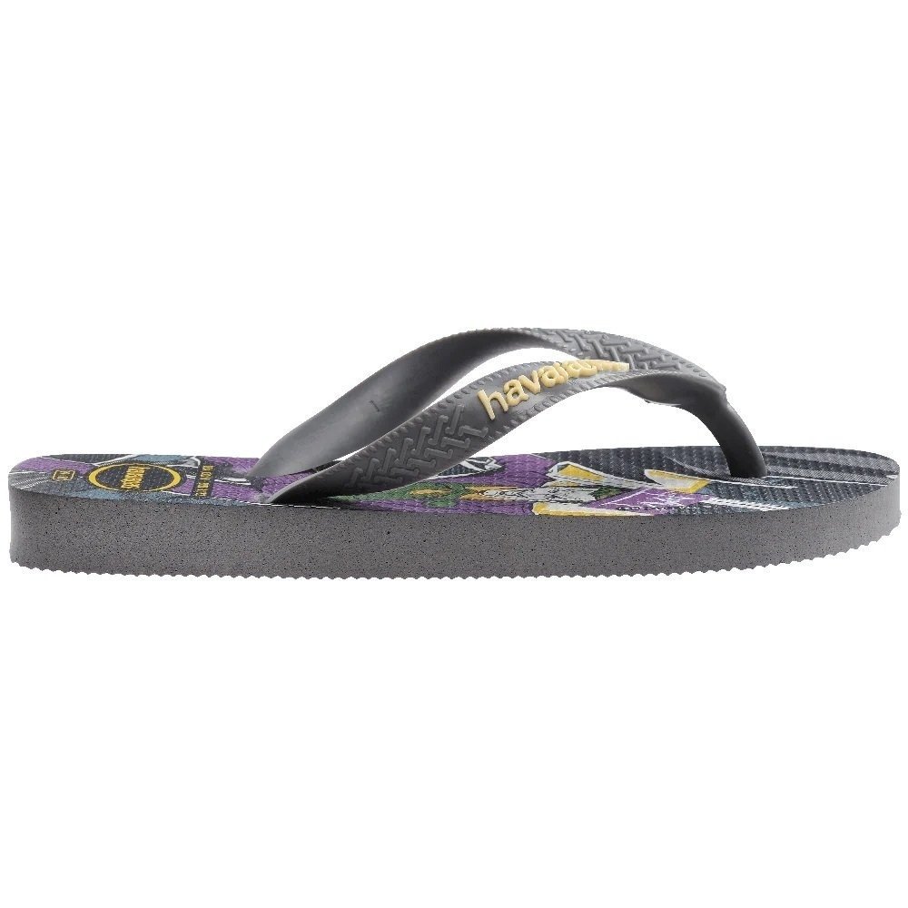Chinelo Havaianas Hero Dc infantil - unissex - estampado Cinza 4