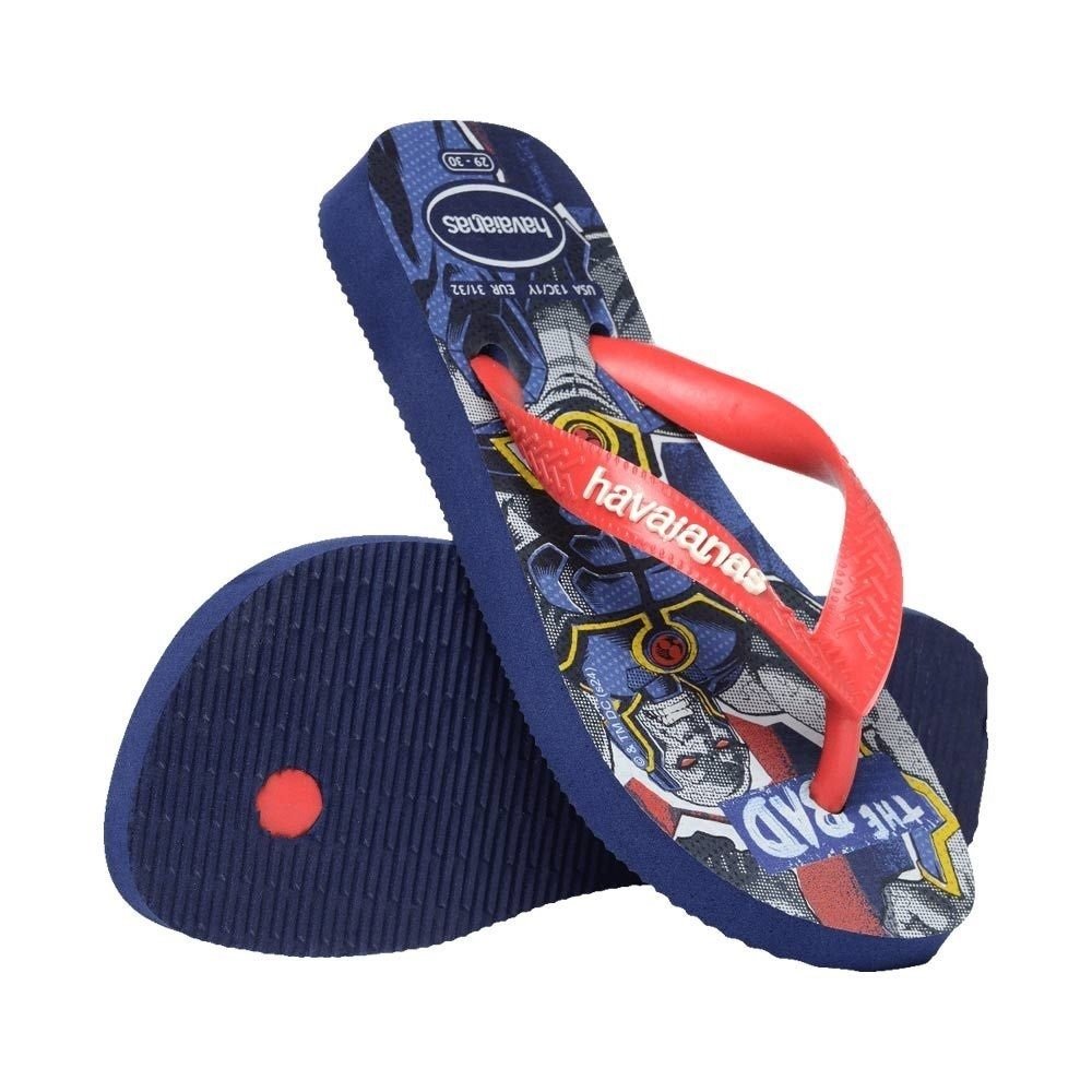 Sandalia Havaianas Kids Hero infantil - unissex - azul marinho Vermelho 3