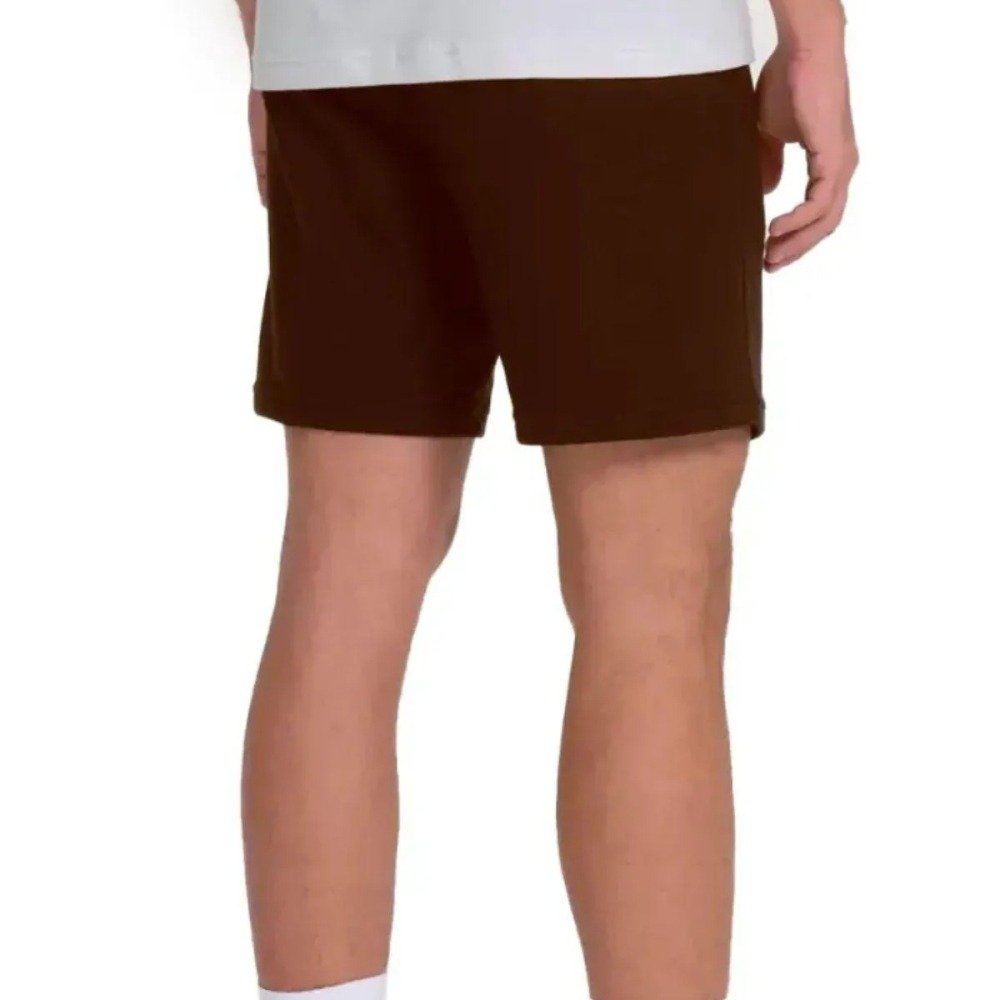 Bermuda Moletom New Balance Essentials – masculino – marrom Marrom 2