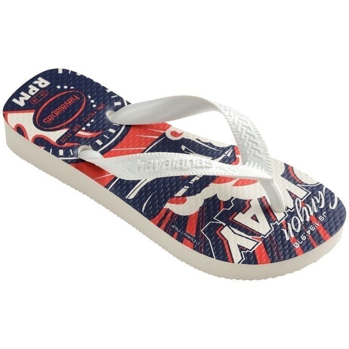 Sandalia Havaianas Cars infantil - unissex - branco e vermelho Branco 2