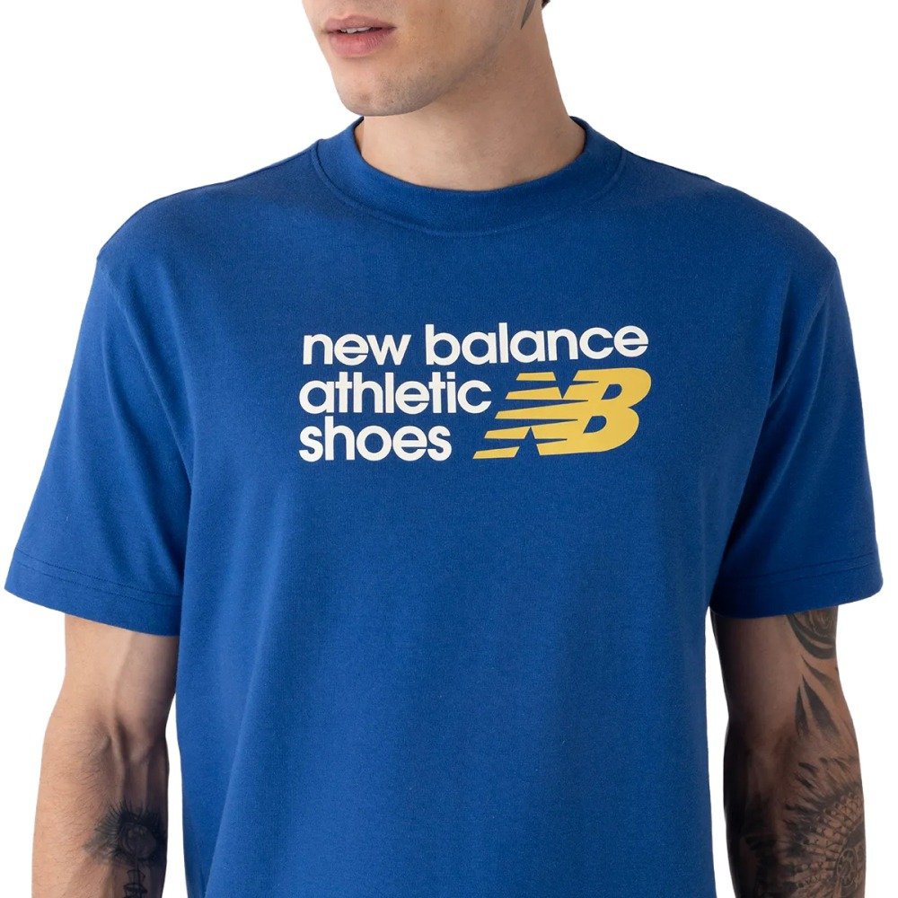 Camiseta Athletics Relaxed Premium Chest Logo Masculina Azul 4