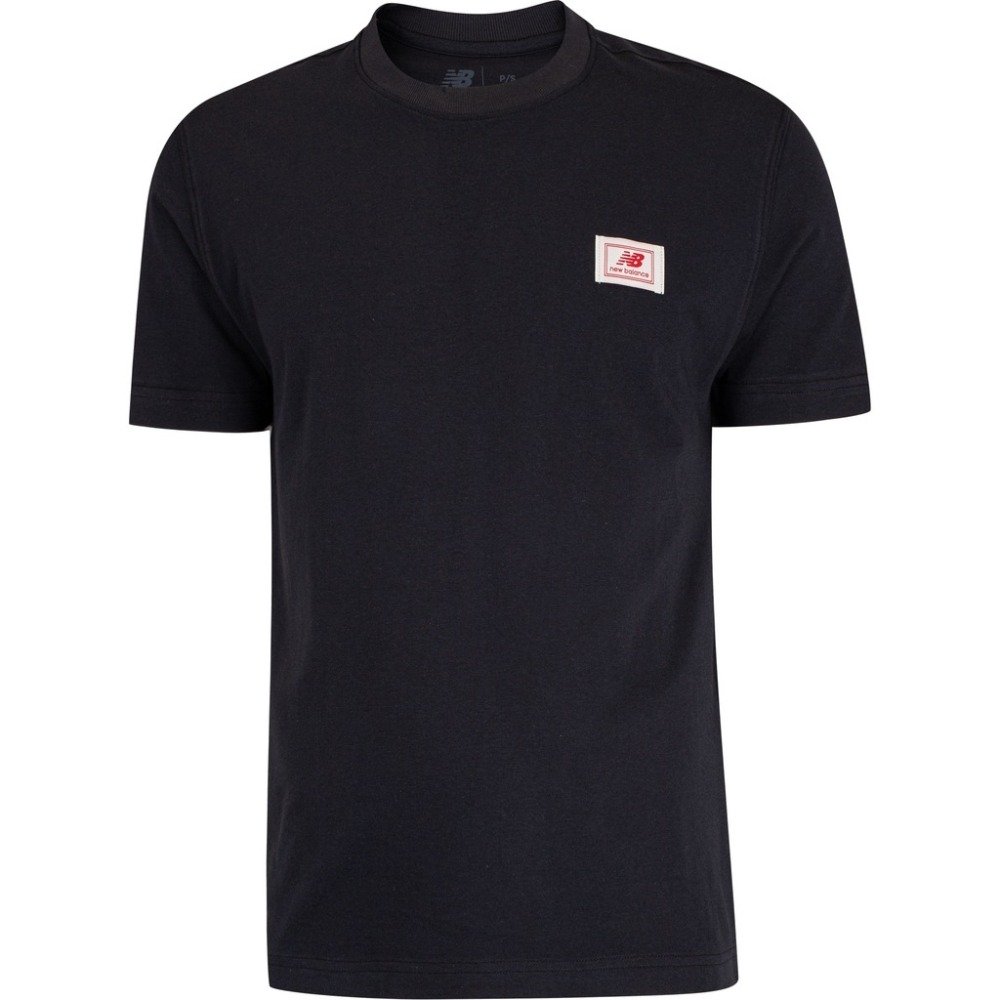 Camiseta New Balance Woven Label - masculino - preto