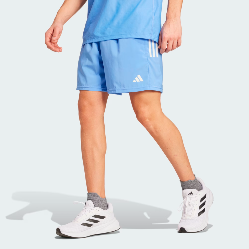 Shorts Own The Run – masculino – azul e branco