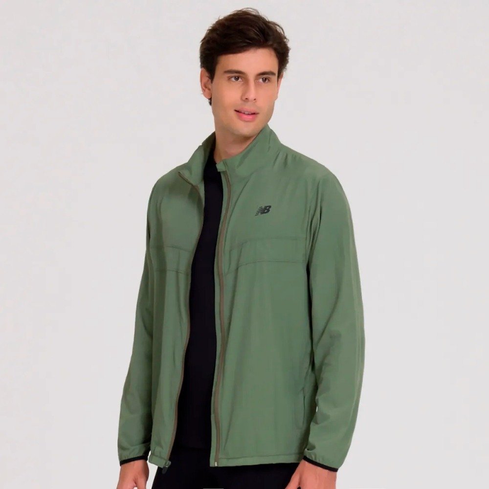 Jaqueta New Balance Windbreak Sport Essentials – masculino – verde Verde 2