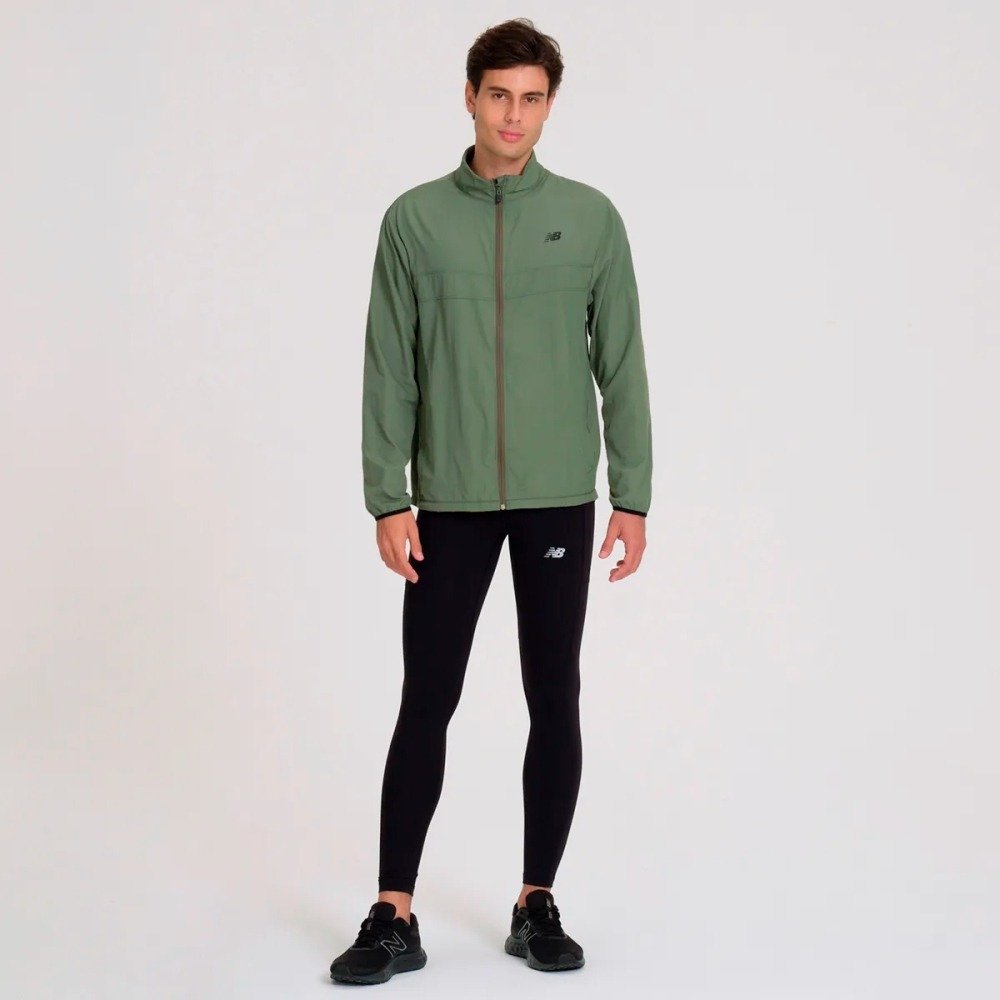 Jaqueta New Balance Windbreak Sport Essentials – masculino – verde Verde 4