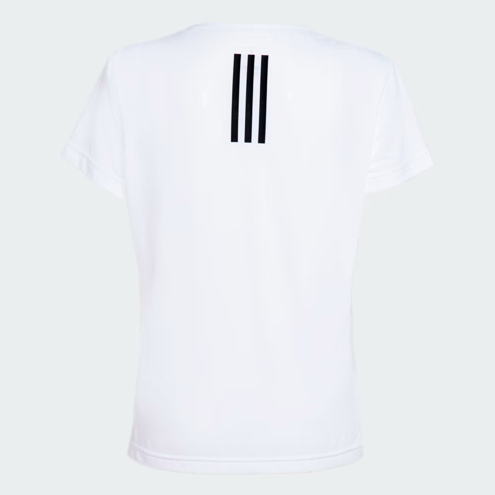 Camiseta Adidas Own The Run 3 Listras – feminino – branco e preto Branco 2