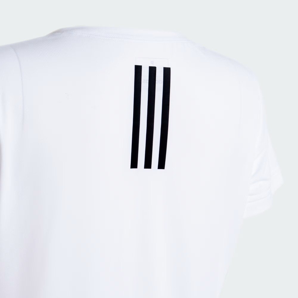 Camiseta Adidas Own The Run 3 Listras – feminino – branco e preto Branco 5