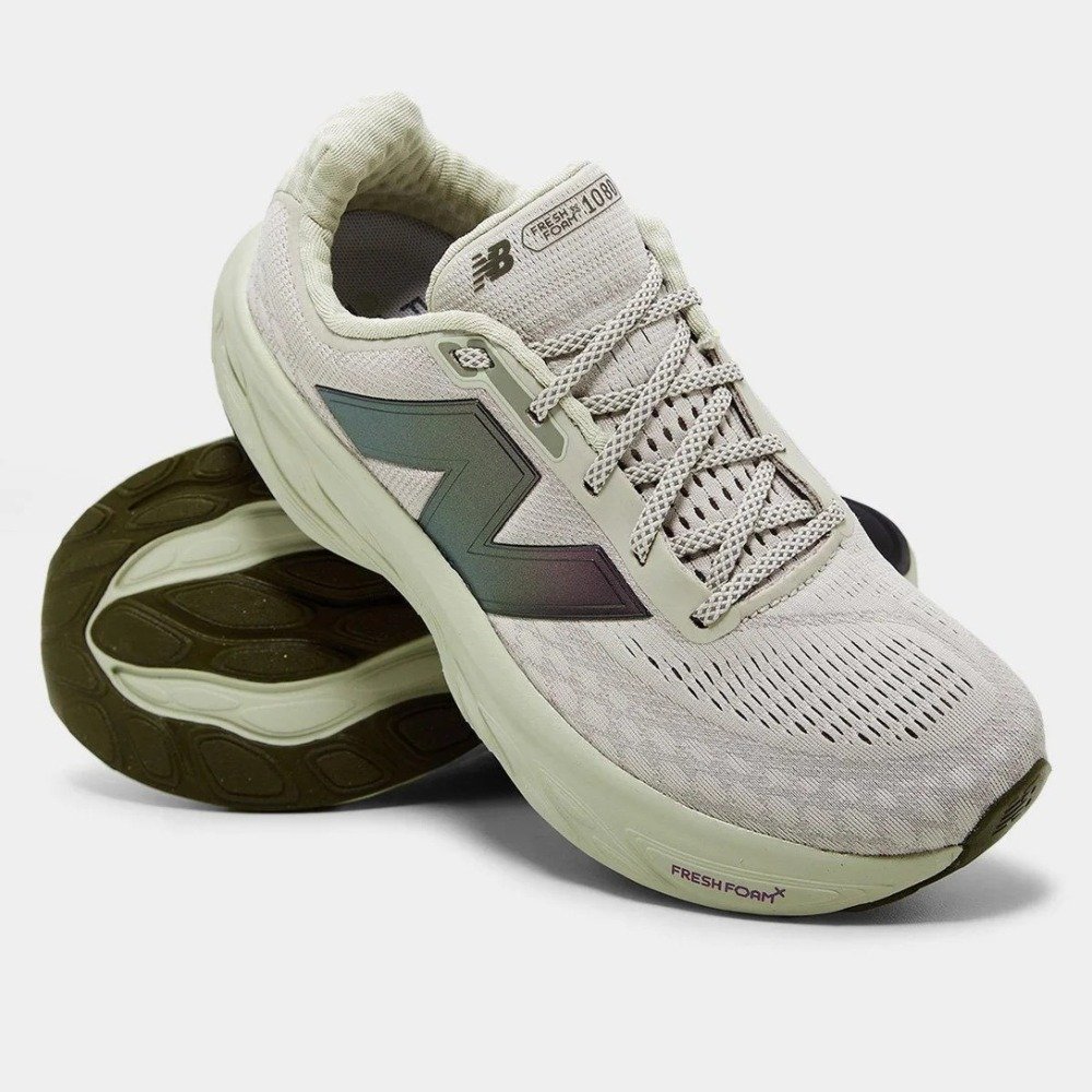 Tenis Running New Balance Fresh Foam X 1080 V14- Feminino - Bege Bege 8