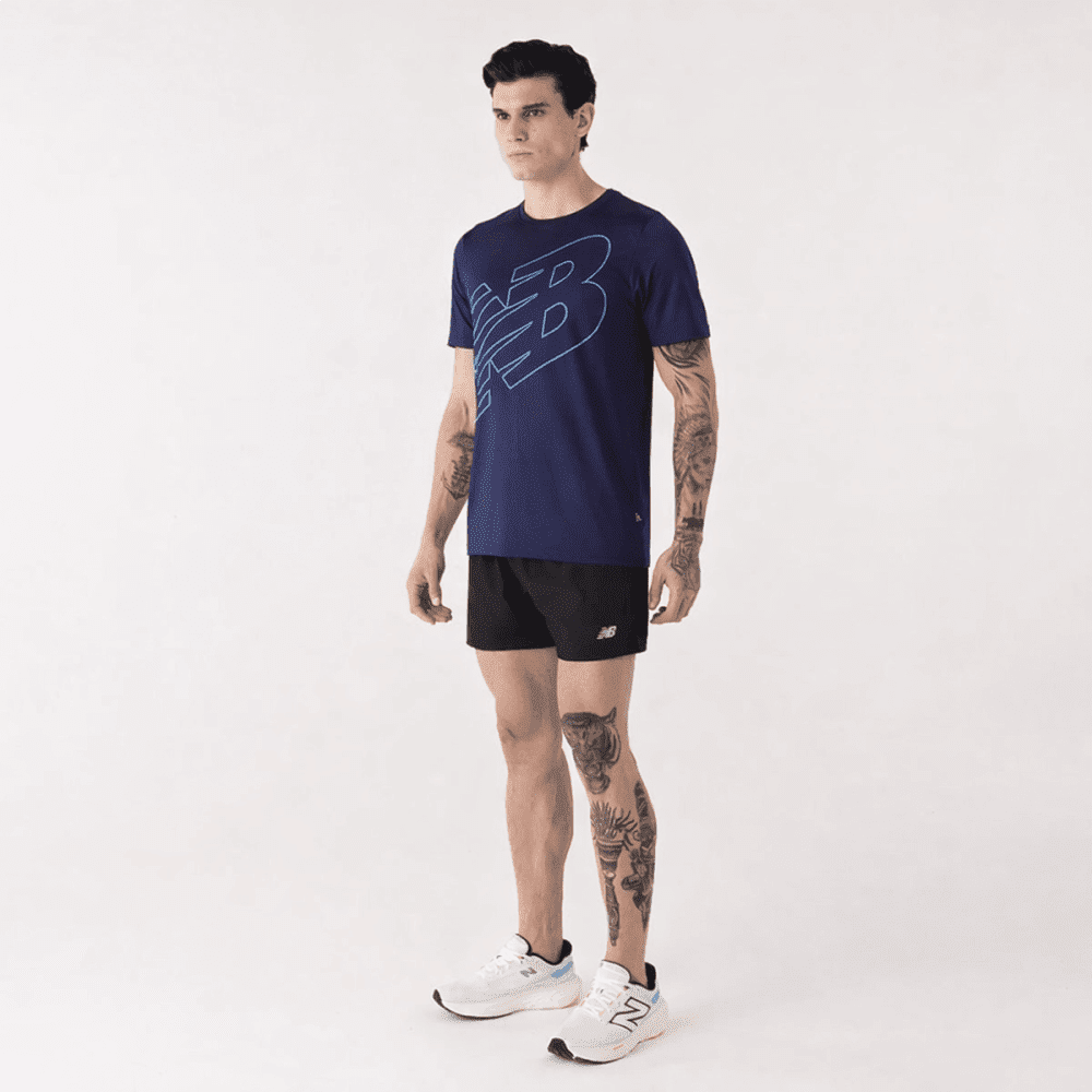 Camiseta Logo Performance - Masculino - azul escuro Azul 4