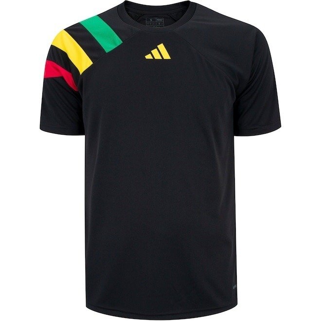 Camiseta Adidas Fortore 23 – masculino – preto e listrado