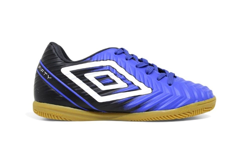 Tenis futsal Umbro Fifty V - unissex - azul e preto