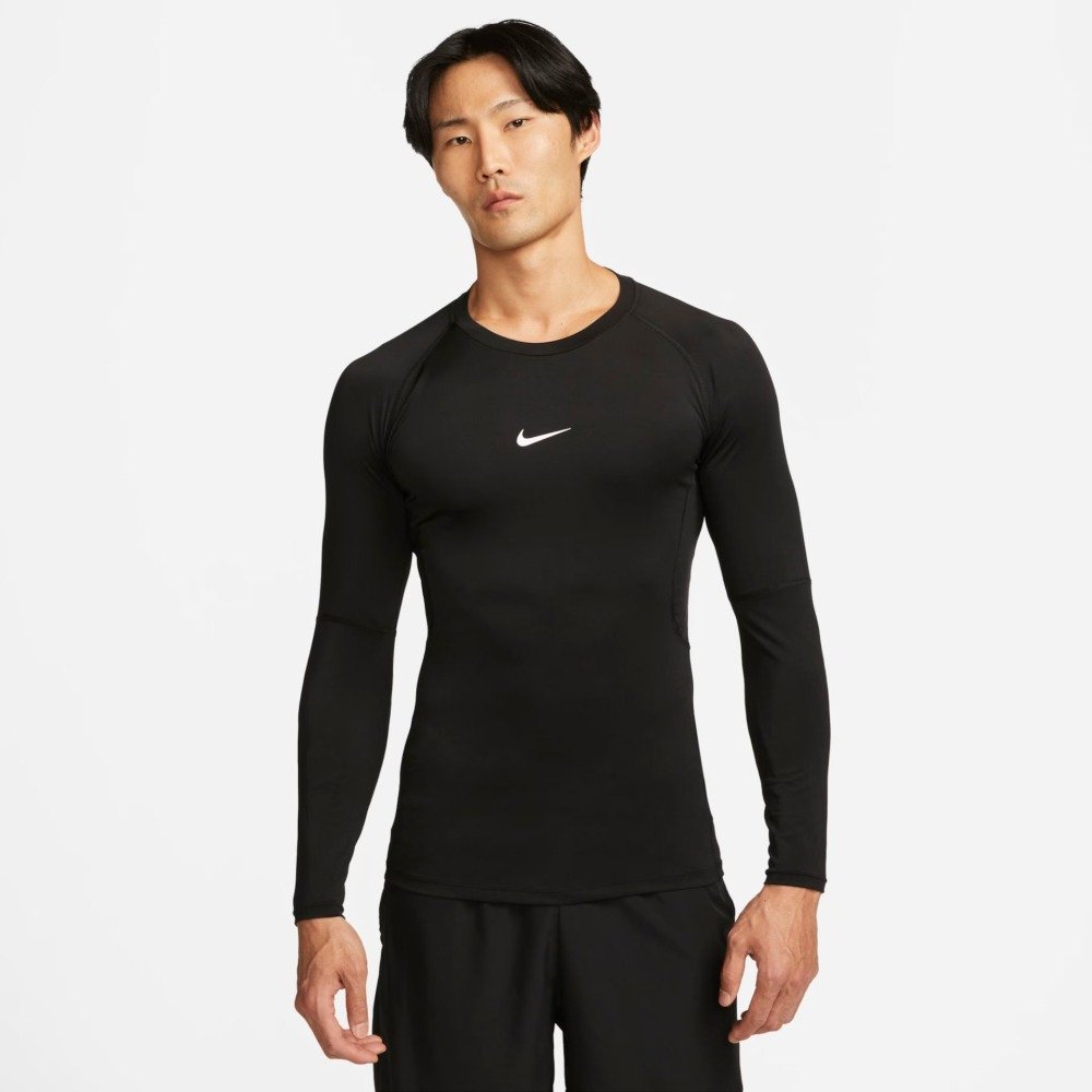 Camiseta Nike Pro Dri-FIT - masculino - preto e branco Preto