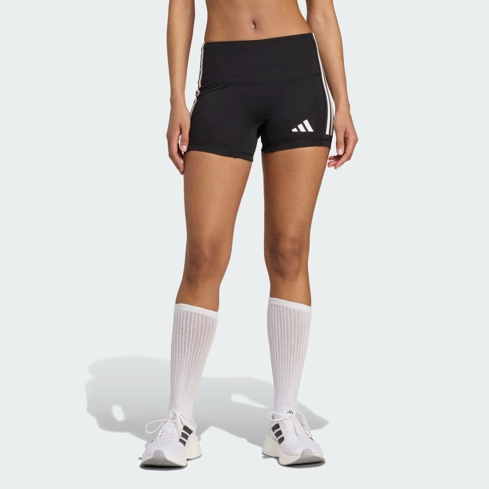 Shorts Adidas 3 Listras Volleyball – feminino – preto e branco Preto 2