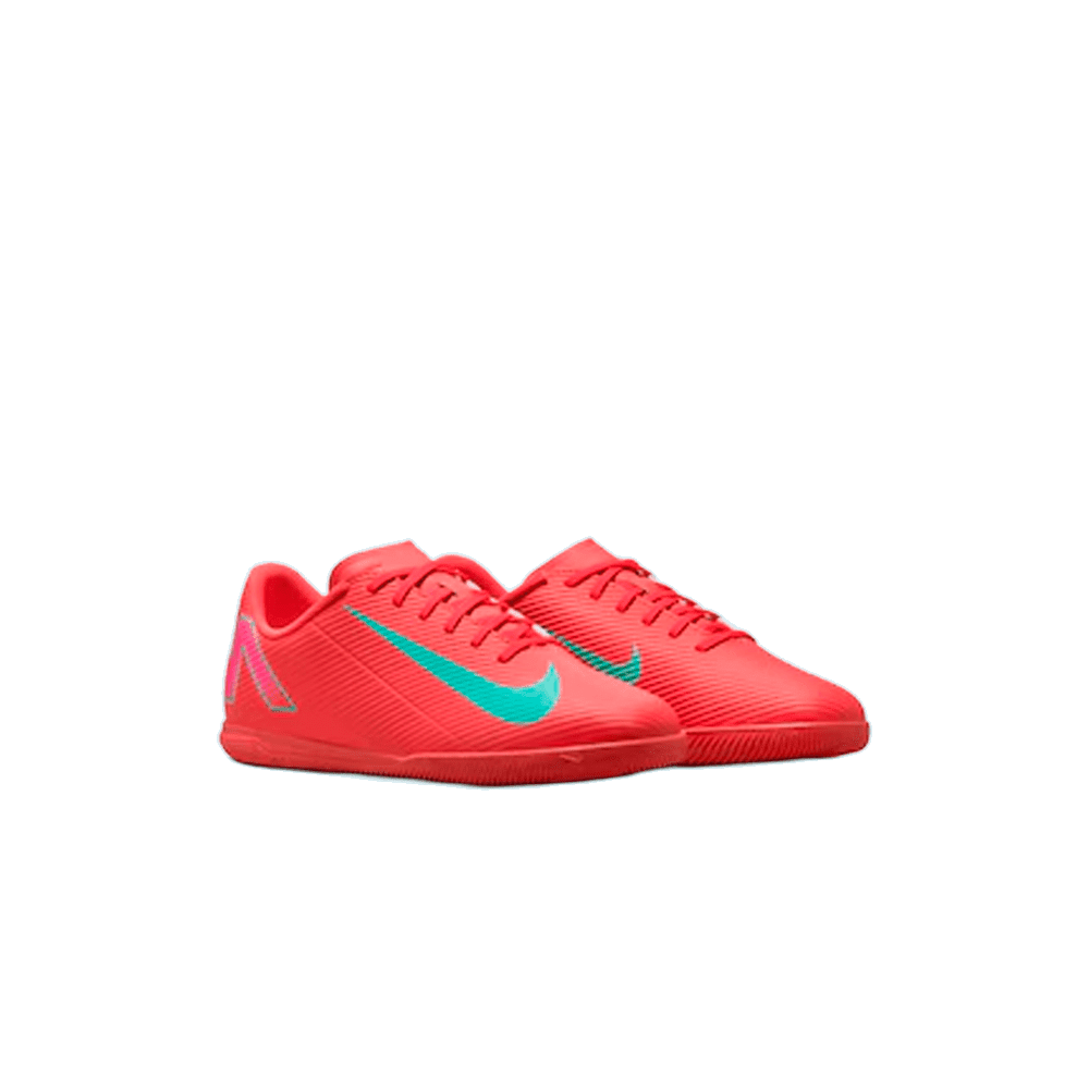 Chuteira Futsal Nike JR Vapor 16 Club Infatil - unissex - coral e azul Coral 2