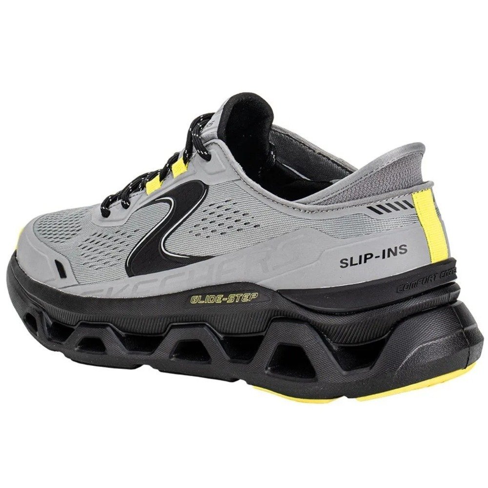 Tênis Skechers Glide-Step Atlus – masculino – cinza e preto Cinza 4