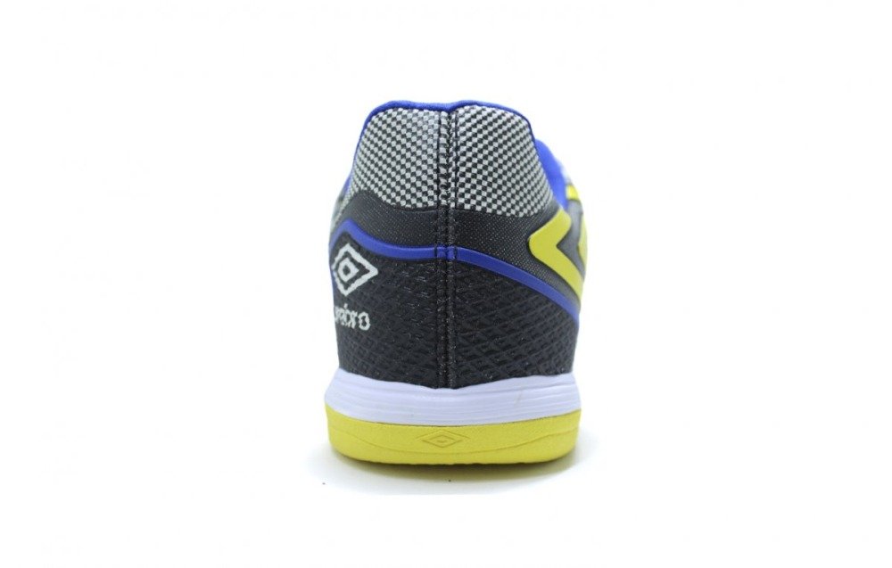 Tenis Futsal Umbro Pro 5 Bump Club - unissex - branco e amarelo Branco 3