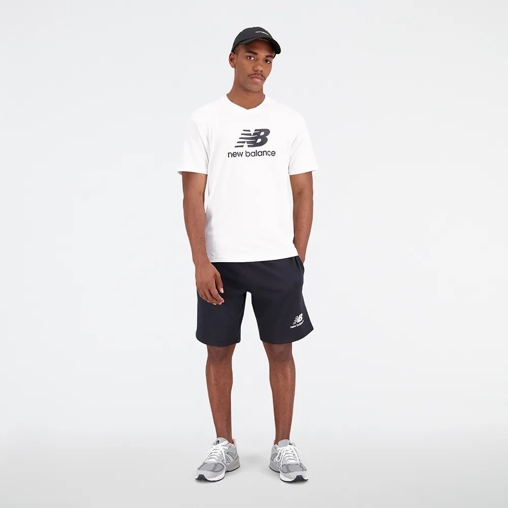 Camiseta New Balance Essentials - masculino - branco e preto Branco 3