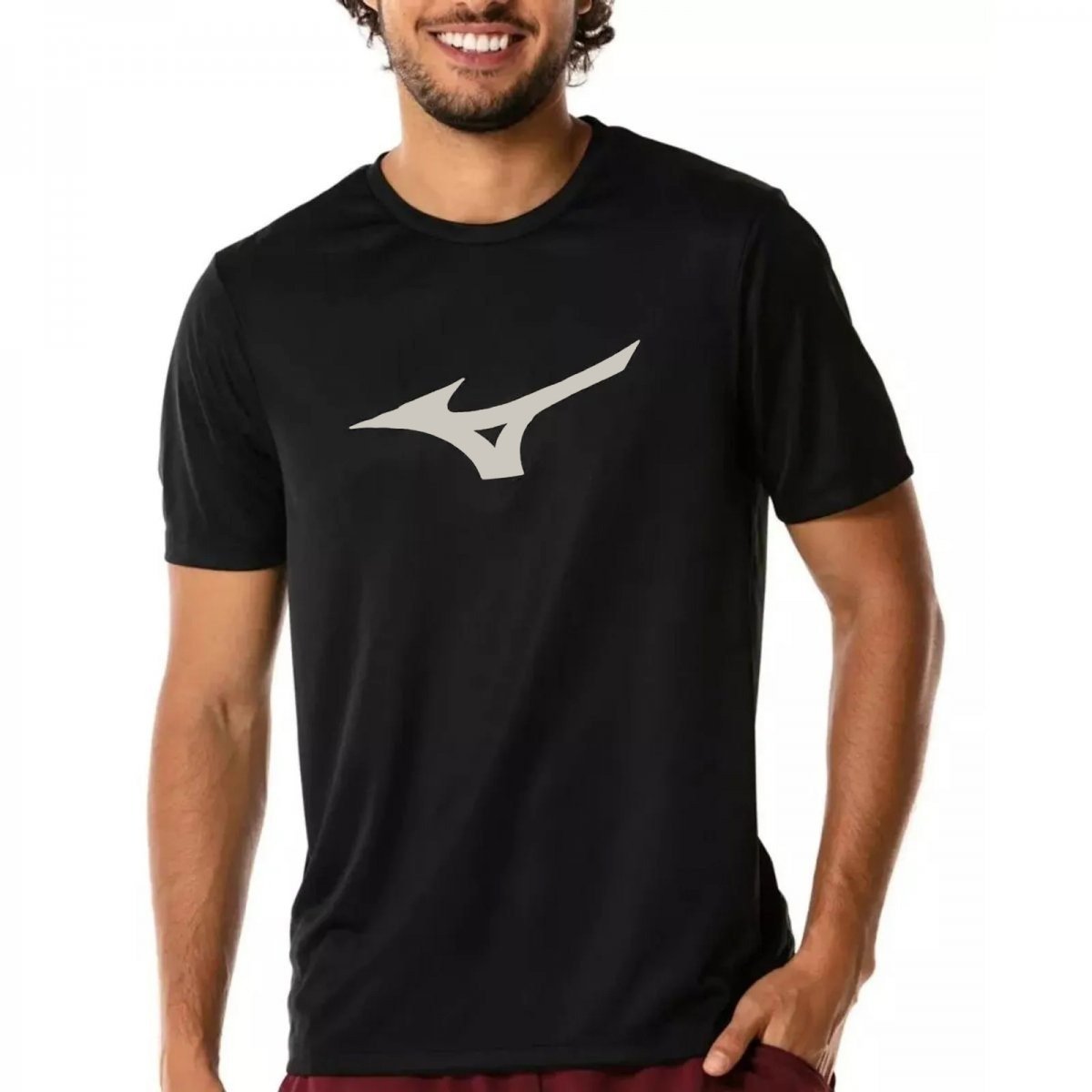 Camiseta Mizuno T Shirt - masculino - preto e branco