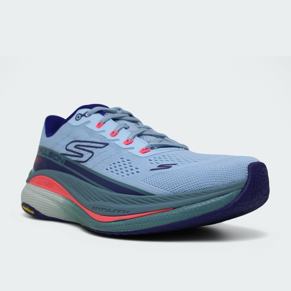 Tenis Skechers Max Cushioning Propulsion - feminino - azul claro e marinho Azul 2