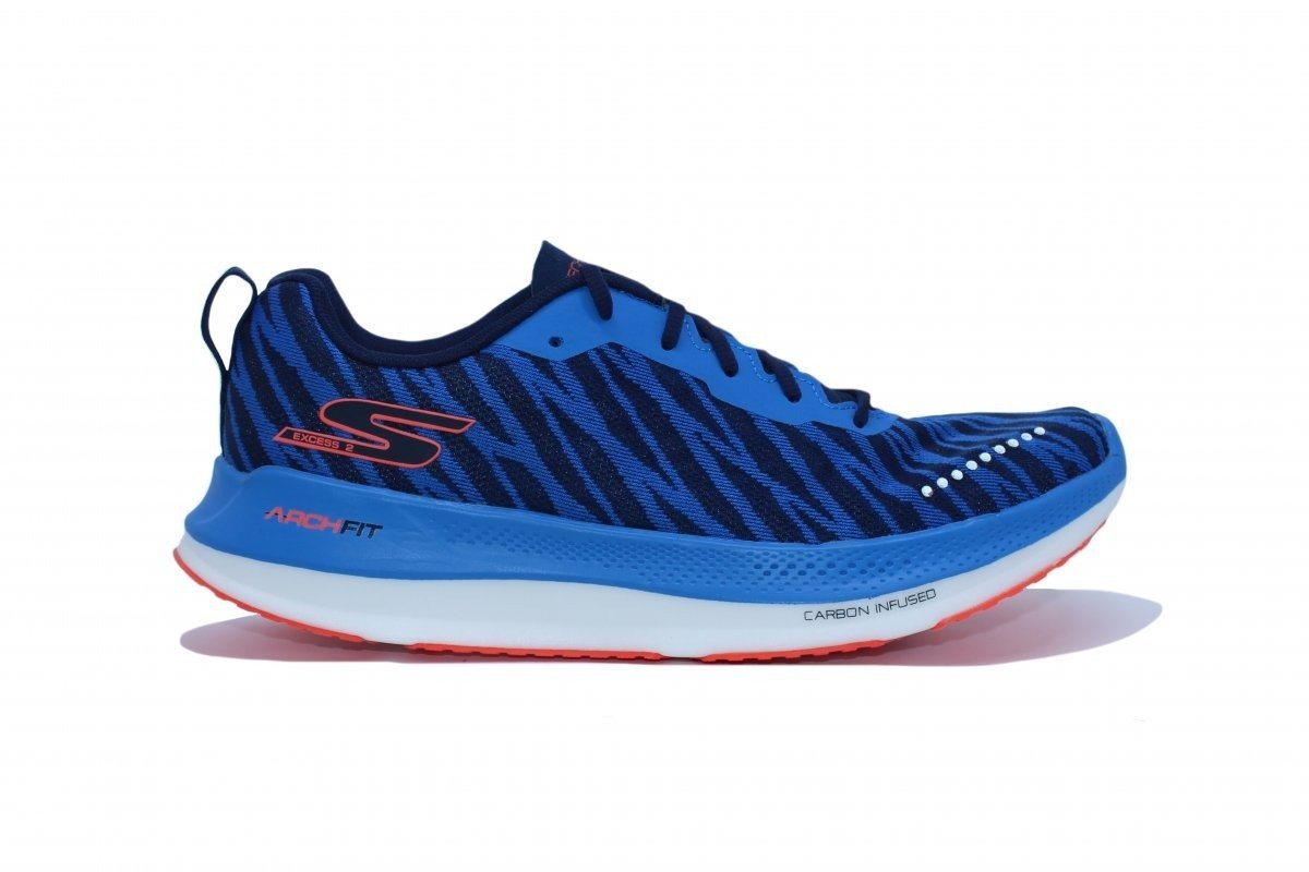 Tenis Skechers Go Run Razor Excess 2 - masculino - azul e branco
