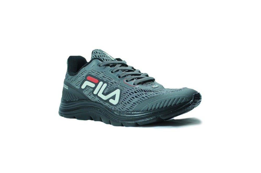 Tenis Fila Athlon infantil - masculino - cinza e preto Cinza 2