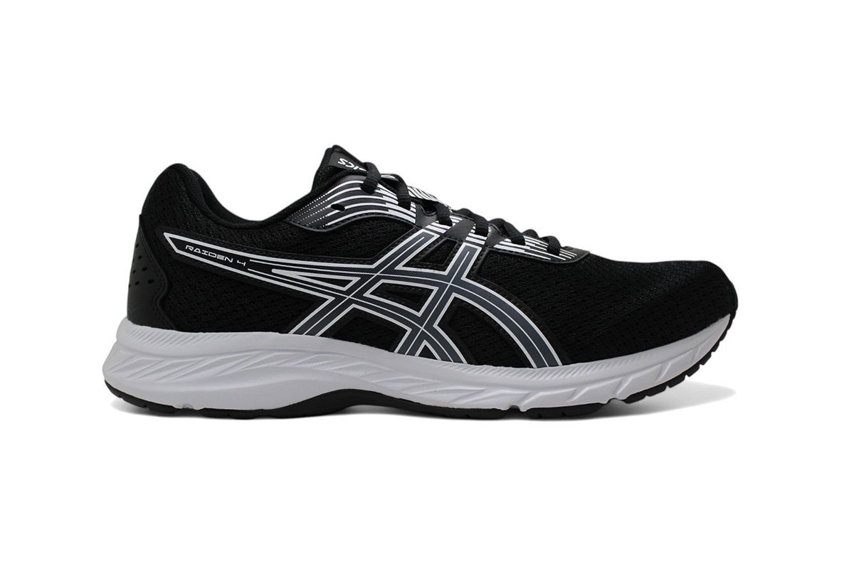 Tenis Asics Raiden 4 - masculino - preto e branco