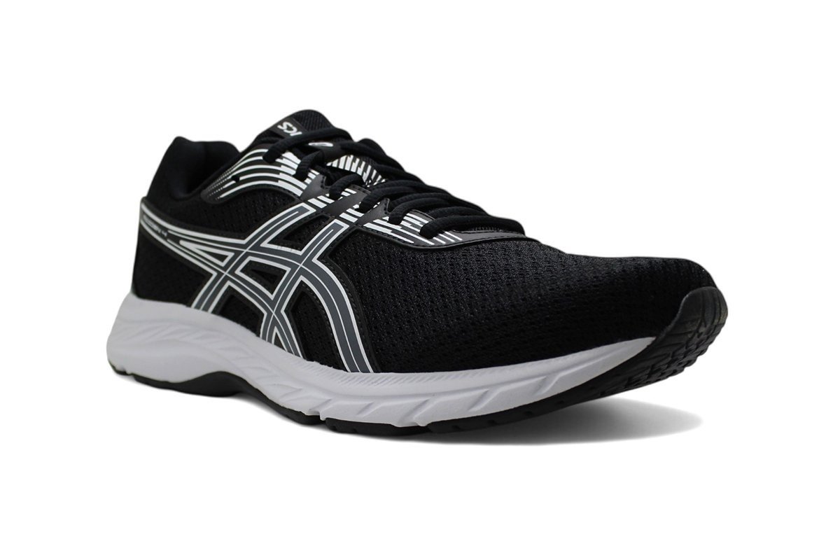 Tenis Asics Raiden 4 - masculino - preto e branco Preto 2
