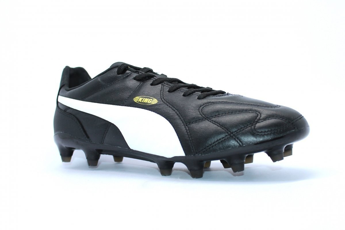 Chuteira campo Puma King FG BDP - unissex - preto e branco Preto 2