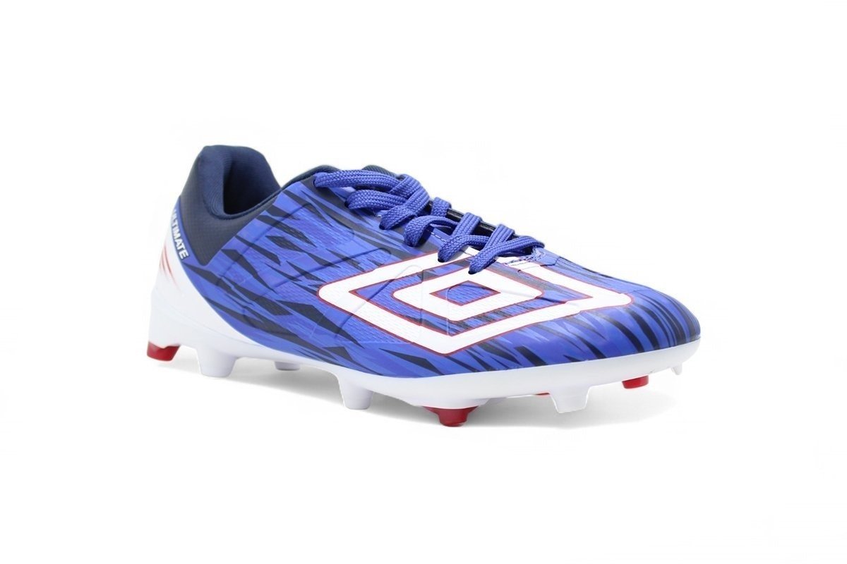 Chuteira campo Umbro Ultimate infantil - unissex - azul e branco Azul 5