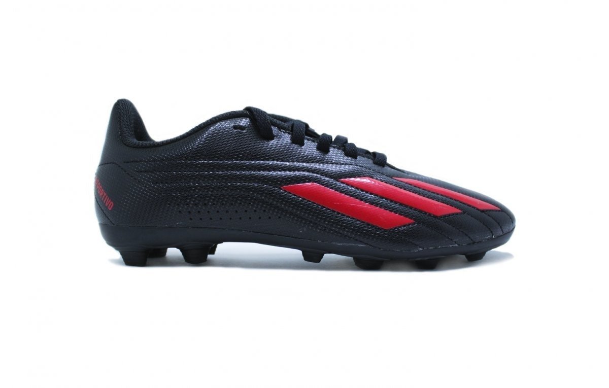 Chuteira campo Adidas Deportivo Ii infantil - unissex - preto e vermelho