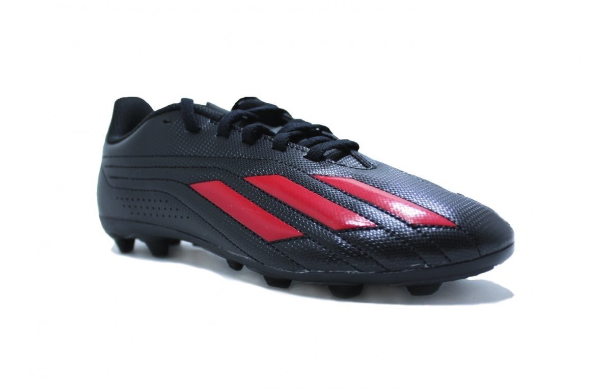 Chuteira campo Adidas Deportivo Ii infantil - unissex - preto e vermelho Preto 2