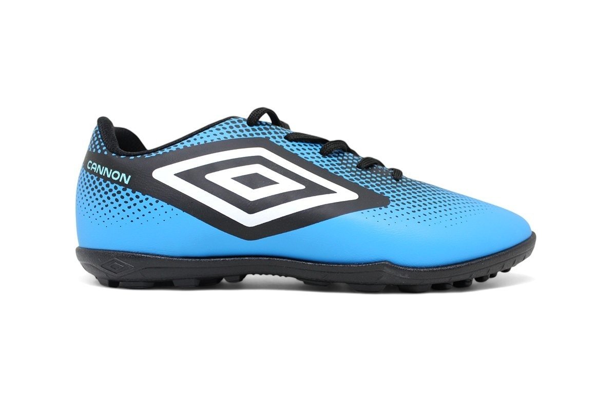 Chuteira Society Umbro Cannon - masculino - azul e preto