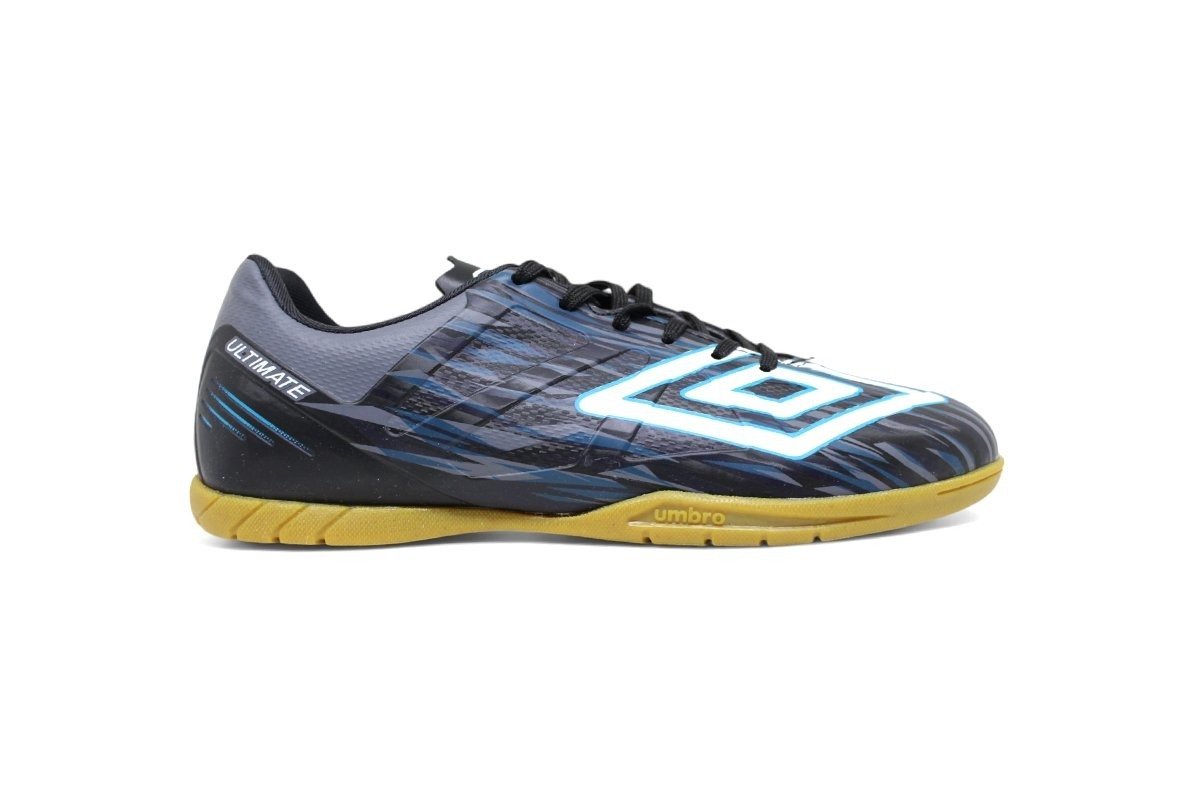 Tenis futsal Umbro Ultimate - unissex - preto e azul