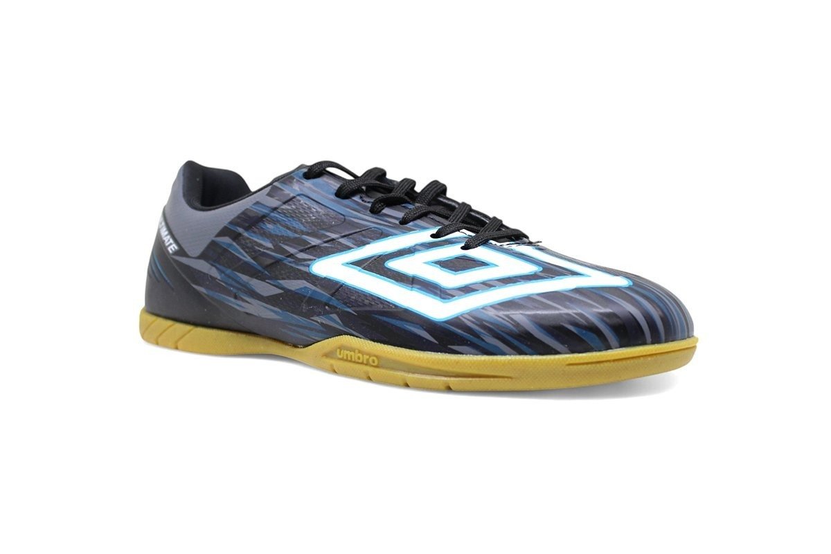 Tenis futsal Umbro Ultimate - unissex - preto e azul Preto 2