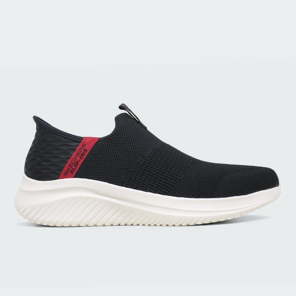 Tenis Skechers Ultra Flex 3.0 Viewpoint - masculino - preto e branco