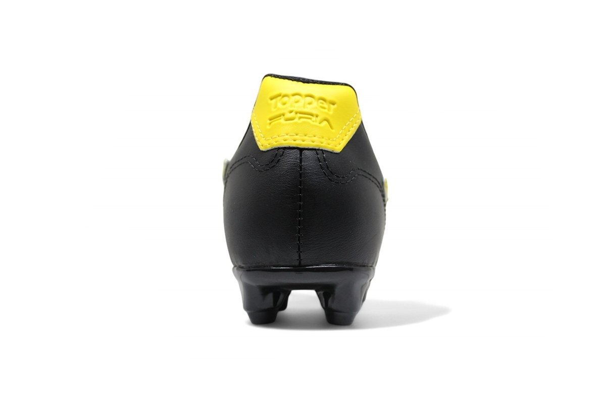 Chuteira campo Topper Furia Cpo - unissex - preto e amarelo Preto 3