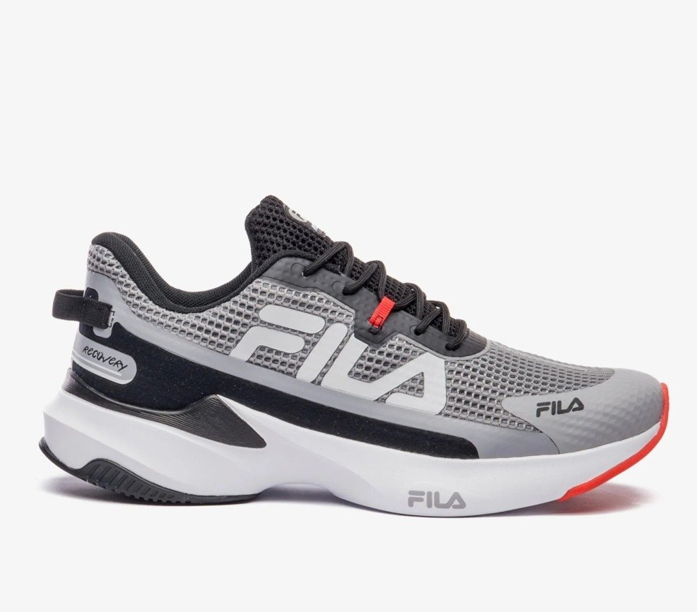 TENIS FILA RECOVERY - masculino - cinza e preto