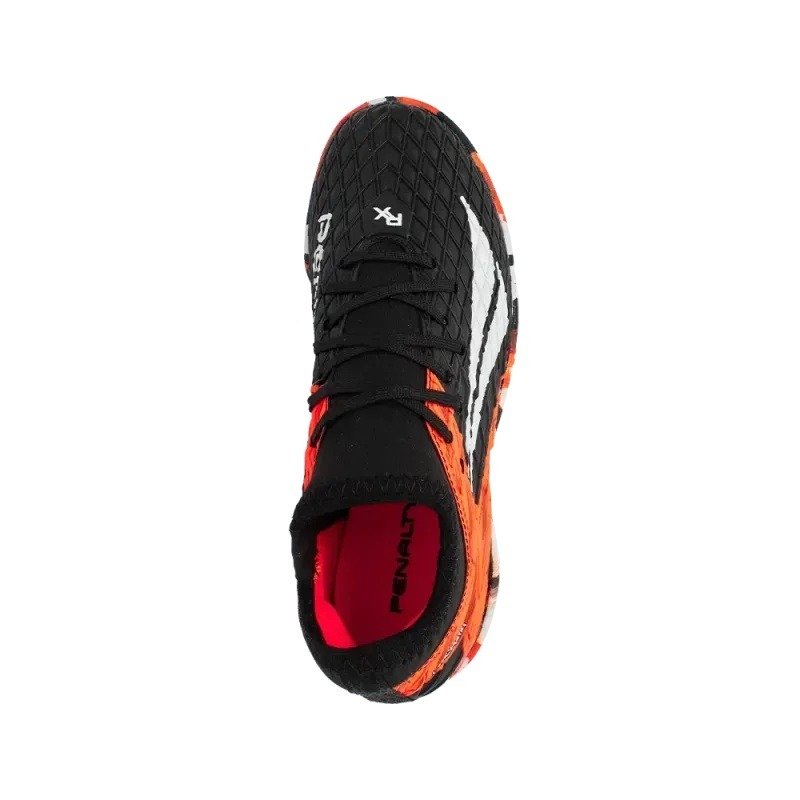 TENIS FUTSAL PENALTI RX LOCKERKIDS - infantil - preto e laranja Preto 4