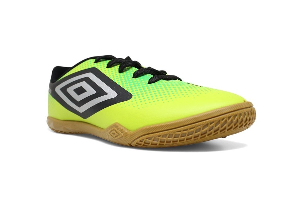 Chuteira Futsal Umbro Cannon Juvenil - unissex - verde e preto Verde 2