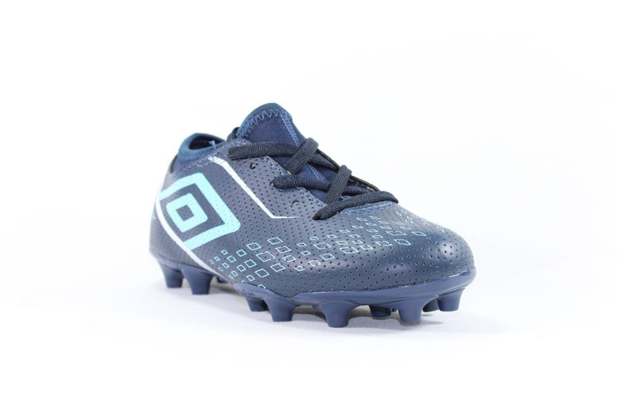 Chuteira campo Umbro Velox infantil - unissex - azul marinho e azul Azul 2
