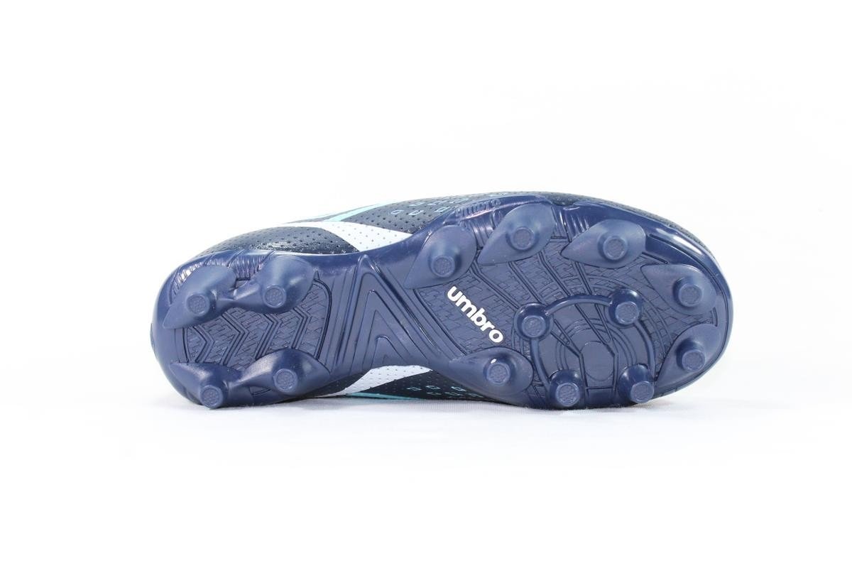 Chuteira campo Umbro Velox infantil - unissex - azul marinho e azul Azul 4