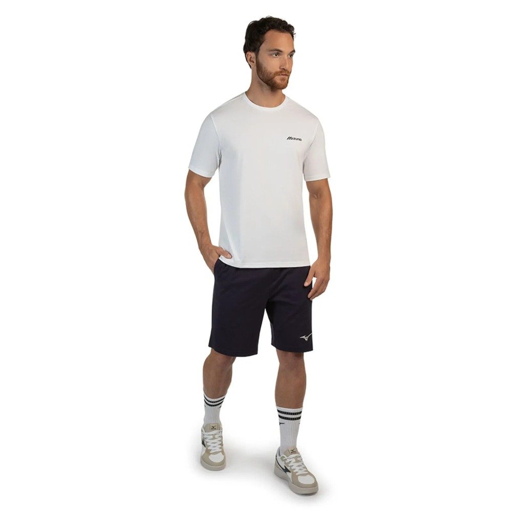 CAMISETA MIZUNO BASIC LOGO - masculino - branco e preto Branco 3