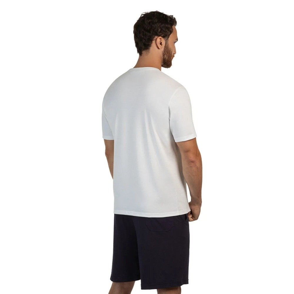 CAMISETA MIZUNO BASIC LOGO - masculino - branco e preto Branco 4