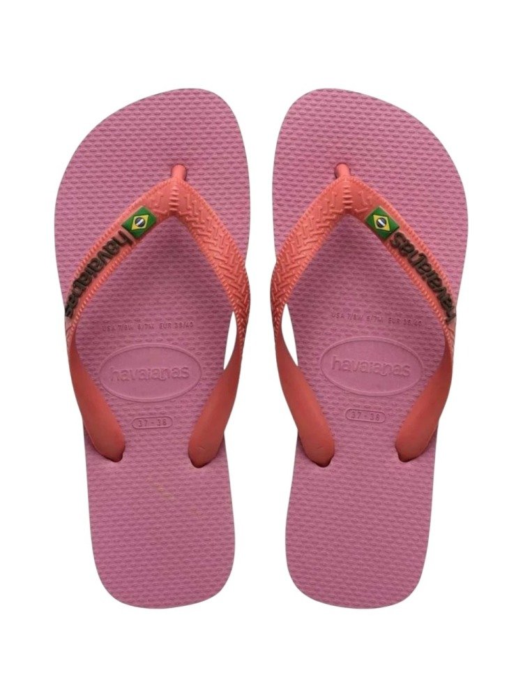CHINELO HAVAIANAS BRASIL LOGO FC - unissex - rosa