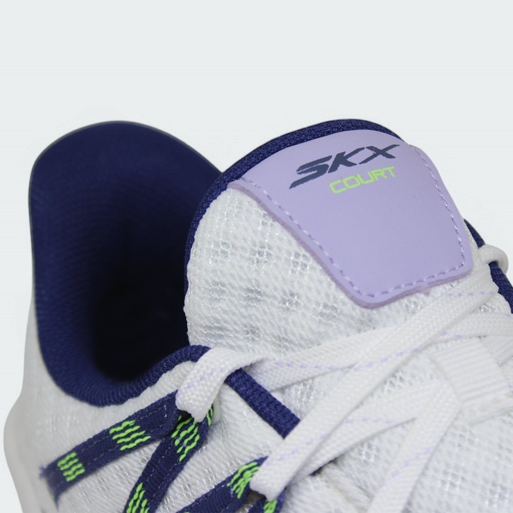 Tenis Skechers Viper Court Rally - feminino - branco e roxo Branco 6