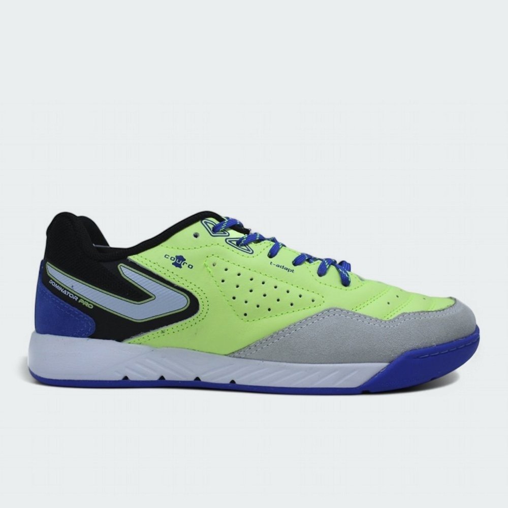 Chuteira futsal Topper Dominator Pro V - unissex - verde e preto