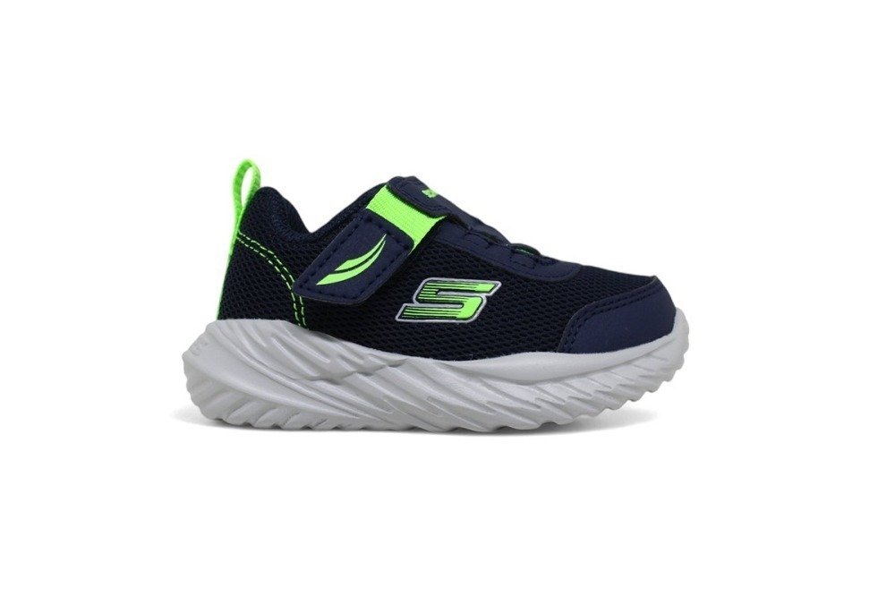 Tenis Skechers Nitro Sprint - Swift Buddies infantil - unissex - azul e verde